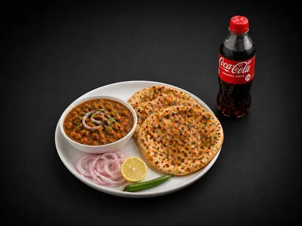 CHOLE ALOO KULCHA PLATTER WITH CDRINK